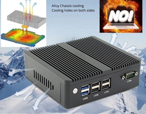 Günstiger NUC Quad Core Lüfter loser Mini-PC Cele Ron N3160 J3160 J1800 J1900 Win10 Dual LAN Mini-ITX-Computer 2 RS232 COM Kleiner PC - Product Image 2
