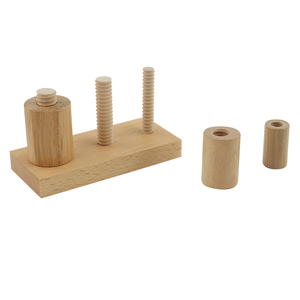 Three Screws Wooden Infant Toddler Sensory Training Grasp Release Exercises Hand-Eye Coordination Shape and Size <strong>Perception</strong> - Product Image 1