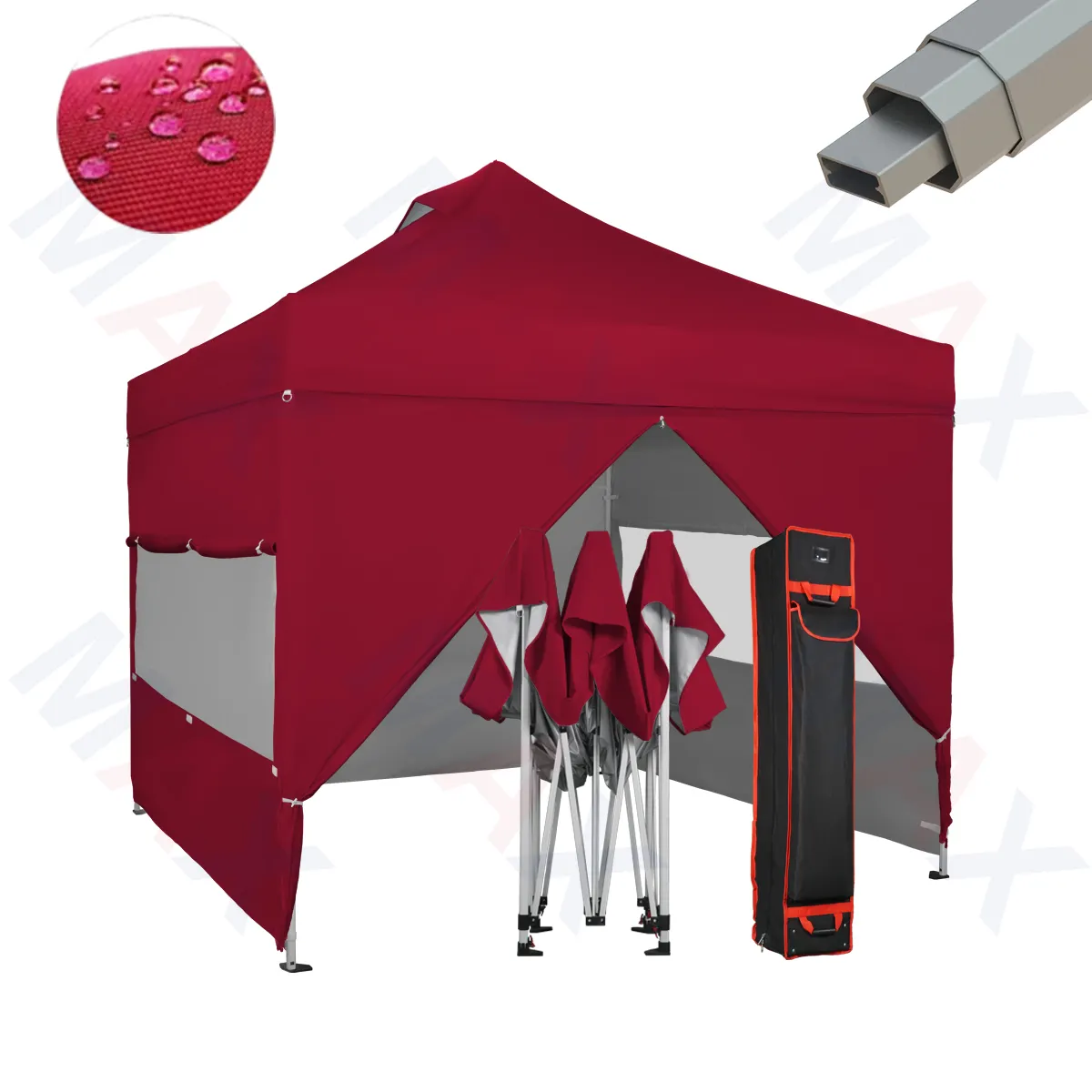 Octuma 32mm אלומיניום מסגרת 1010 עם הצדדיים ו rollerbag פופ עד גג חוף אוהלים עבור תצוגת תערוכה