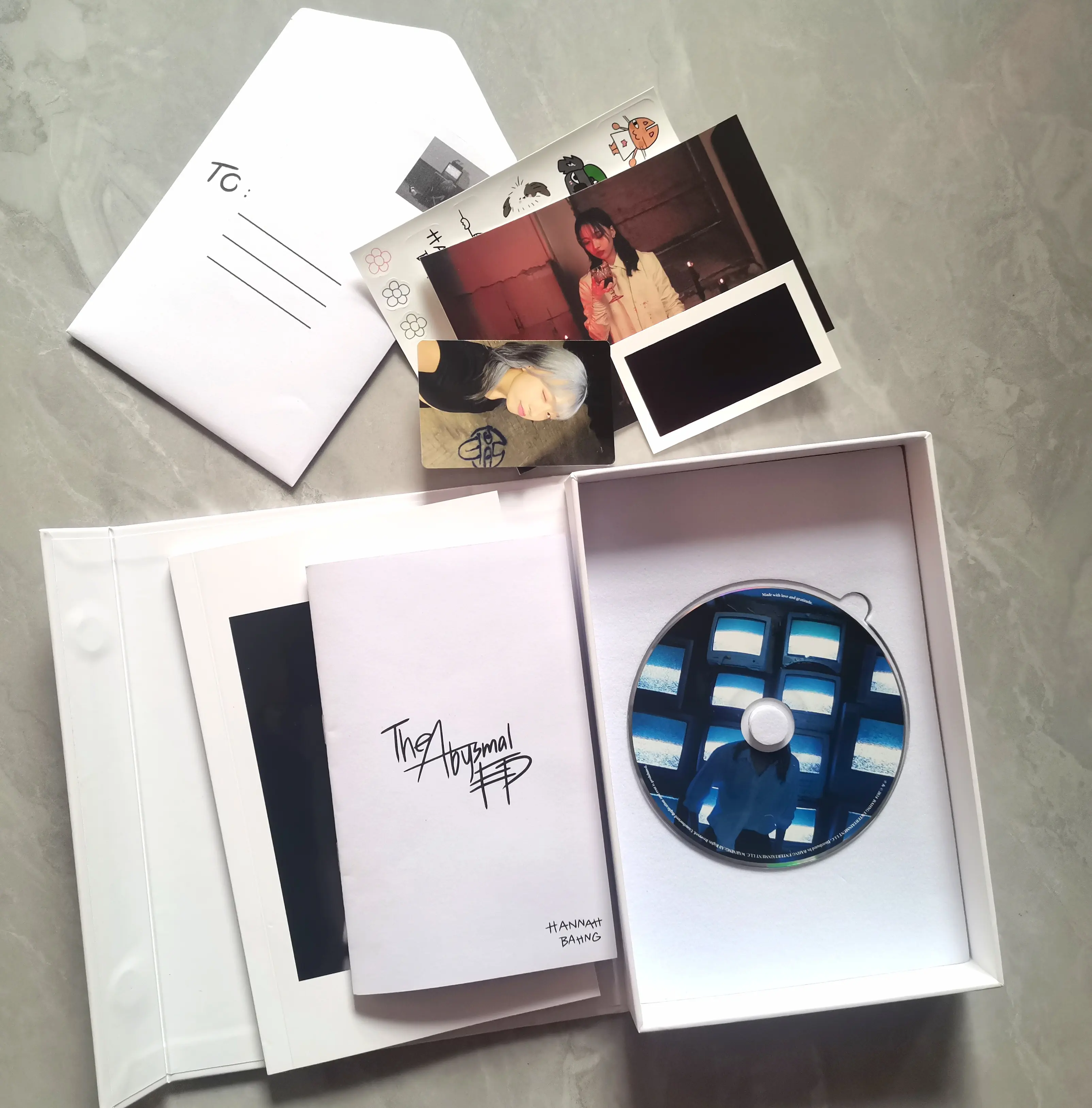 Artista termocromico segreto message card cartolina fotolibro busta musica cd e vinile gift box set fornitore