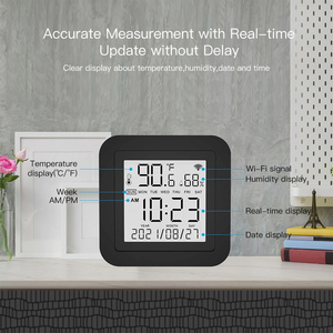 TYSH Smart Home 3 in 1 IR Remote Control <strong>Digital</strong> Thermostat Wifi Smart <strong>Temperature</strong> and Humidity Sensor with LCD Screen - Product Image 3