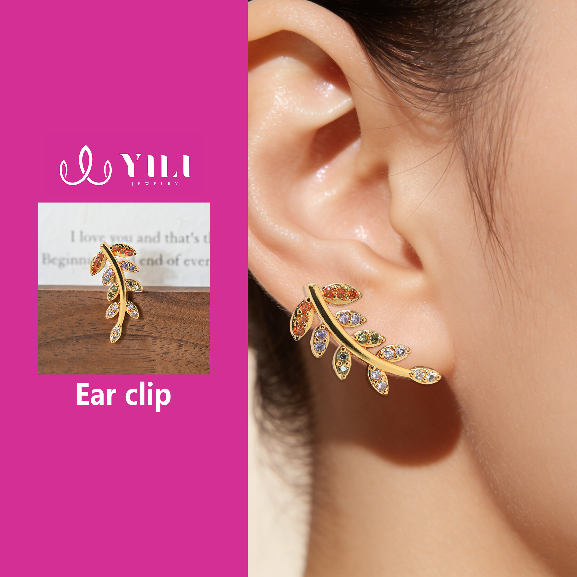 Boucle d'oreille plaquée or 2