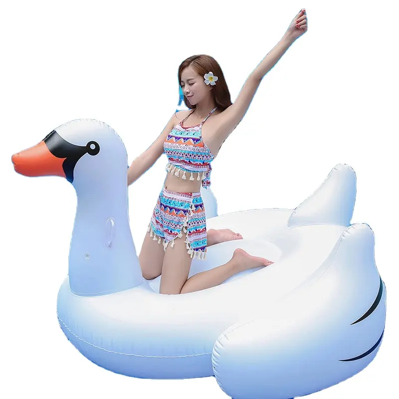 Mirakey-piscina hinchable de agua, cisne blanco, grande, para diversión