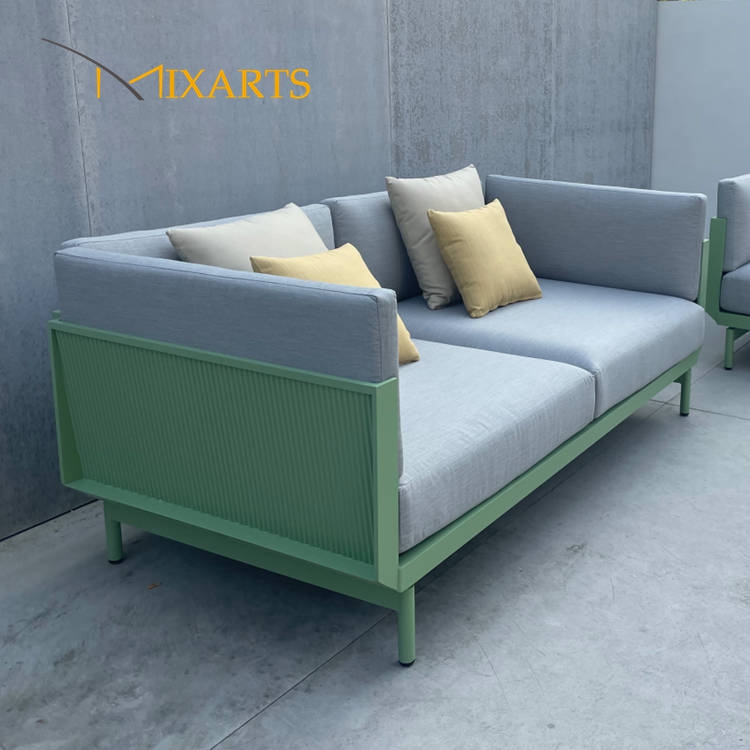 Green frame with Dark grey cushion