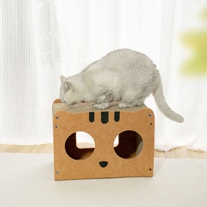 Cardboard <strong>Cat</strong> House with Scratch Pad and <strong>Catnip</strong> <strong>Cat</strong> Scratcher for Indoor <strong>Cats</strong> - Product Image 5