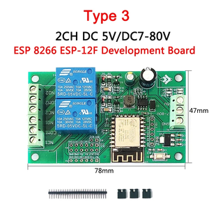 1 2 4 8-Kanal ESP8266 WIFI DIY Arduin Tasmota Relais modul Schalter ESP-12F Entwicklungs platine DC 5V 12V 24V 32V AC 110V 220V - Product Image 4