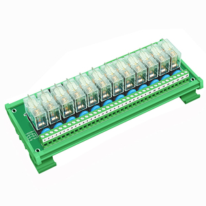 Módulo de interfaz de relé de potencia SPDT de 16 amperios con montaje en riel DIN, módulo de relé de entrada y salida de 12V 24V Original compatible