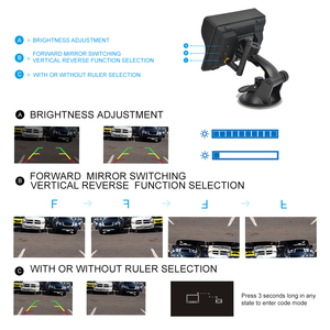 PJAUTO 4.3 Inch Digital <strong>Wireless</strong> Rear View Car Backup Camera Monitor Kit Parking <strong>Reverse</strong> Camera <strong>System</strong> for Car Pickup vans Suv - Product Image 3