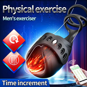 APP remot Kontrol pria dewasa mainan seks dapat disesuaikan Stimulator Glans pijat Vibrator <span class=keywords><strong>penis</strong></span> cincin Masturbator pria pelatih - Product Image 5