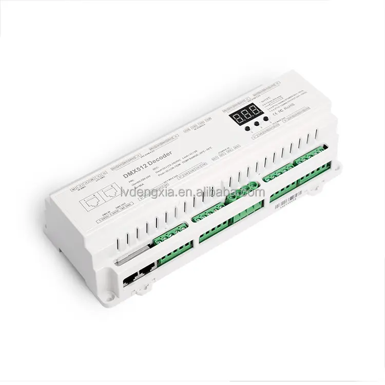 Orbital 40 kanal rgbw RJ45 DMX512 sabit DC12-24v dekoder çok kanallı dmx512 denetleyici RGBW şerit aydınlatma denetleyici