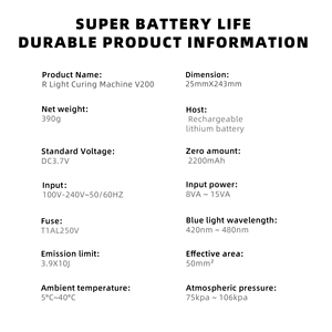 源制造商VRN V200恒定光强输出发光二极管固化灯牙齿美白固化灯 - Product Image 6