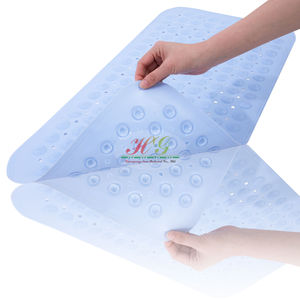 PVC防滑淋浴垫带排水孔实用防水吸盘浴垫 - Product Image 6