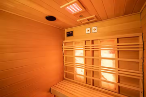 2-Person Sauna Room with Steam Stove for Relaxation--duo <strong>system</strong> with infrared &amp; steam <strong>functions</strong> - Product Image 3