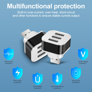 3 Port <strong>USB</strong> Slots Adaptor <strong>USB</strong> 3 in 1 Multple <strong>USB</strong> Interface Extender Auto Electronics Accessories Tablet Laptop Charger <strong>Adapter</strong> - Product Image 2