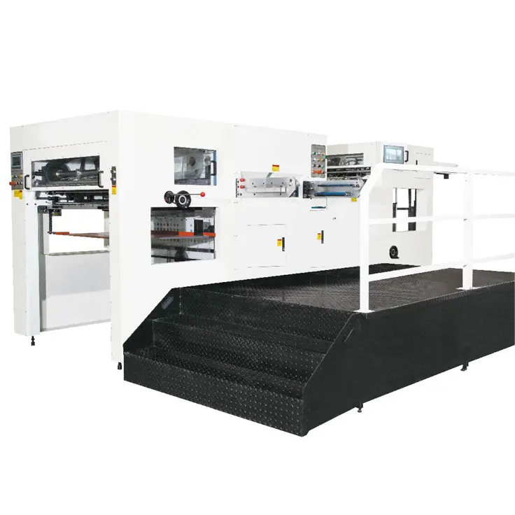 Platform düz yatak kalıp kesme makinesi düz masa kalıp kesme ve kağıt katlama makinesi