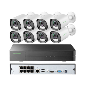 Cámara para exteriores Bullet IP de visión nocturna infrarroja de 6MP, sistema NVR POE de 8 canales, función inteligente de IA, 1 unidad, 2 unidades - Product Image 1