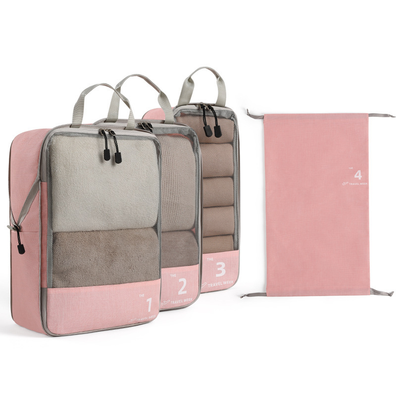 Four-piece bedding set (pink)