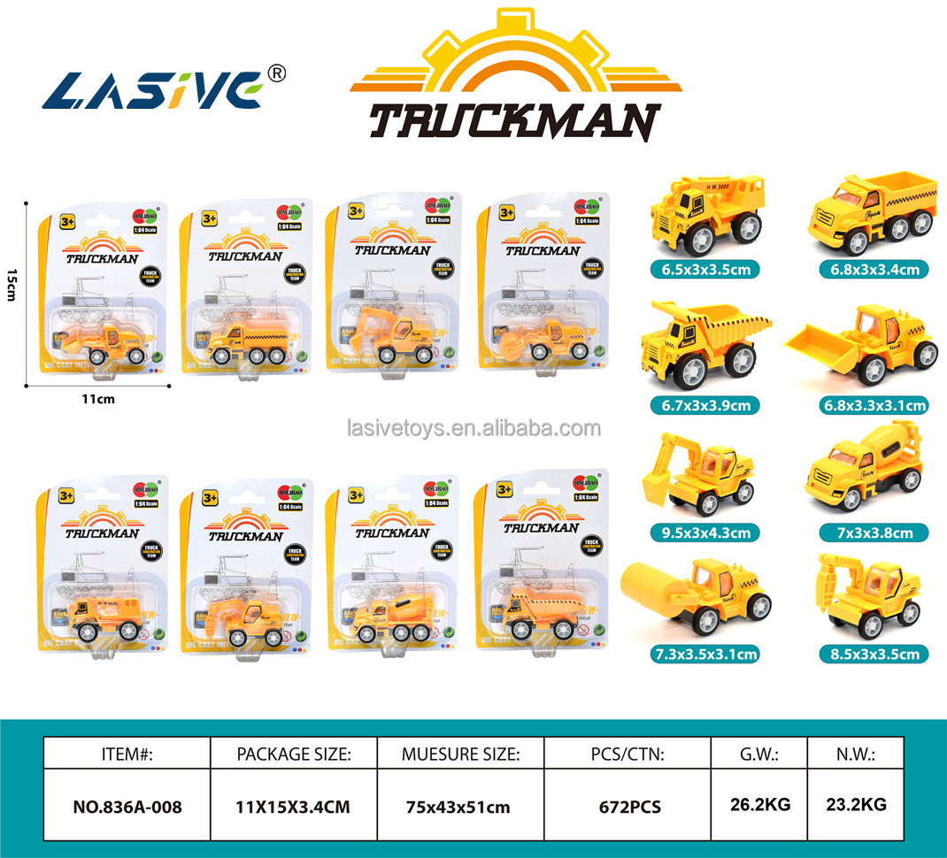 LMS-836A-008 Pullback Alloy Construction Vehicle