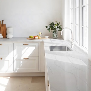 Chất lượng cao hic thạch anh calacatta Bàn cà phê hàng đầu thiết kế hiện đại thân thiện với môi trong nhà phòng tắm Vanity Countertop lớn tấm Tường - Product Image 3