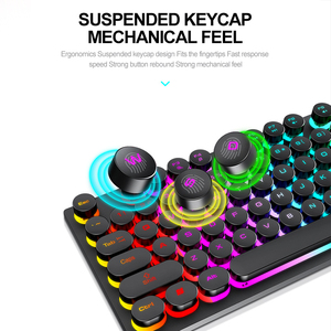 OEM ODM TF270 <strong>Custom</strong> USB Wired Light Round Keycap Punk <strong>Keyboard</strong> and <strong>Mouse</strong> <strong>Combo</strong> PC <strong>Computer</strong> Office Gaming <strong>Keyboard</strong> <strong>Mouse</strong> Set - Product Image 3