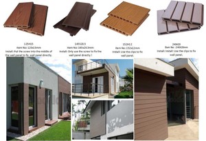 Tường Ngoài Trời <span class=keywords><strong>siding</strong></span> tấm Tường và bảng trang trí ốp 3D hạt Gỗ nhựa composite WPC mặt tiền Bảng điều khiển cho bên ngoài - Product Image 5