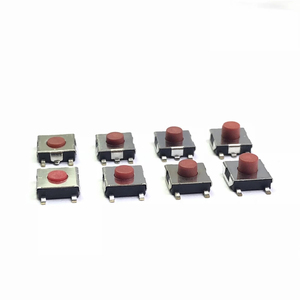 6*6*2.5 / 3.1 / 3.7 / 4.3 MM SMD Switch 4 / 5 PIN Feet TOUCH Micro ปุ่มกดสวิตช์6X6สีแดง TACT - Product Image 2