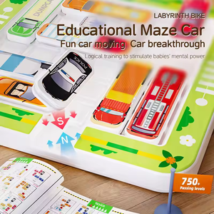 Children's Car Puzzle Board <strong>Game</strong> Traffic Jam Logic Challenge with Huarong <strong>Road</strong> Toy Plastic Puzzle Toy - Product Image 2