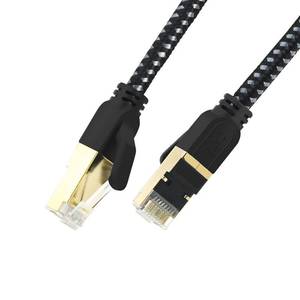 CAT8 kablo Ethernet LAN naylon örgülü kablo yüksek hızlı 40Gbps veri hızı S/FTP çift koruyucu 1M ~ 30M - Product Image 5
