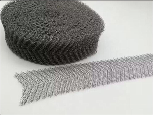 Pure Titanium/Copper Gas-Liquid Oil Mist Removal Separation Mesh <strong>Filter</strong> Corrugated Wire Mesh <strong>Demister</strong> Packing Mesh