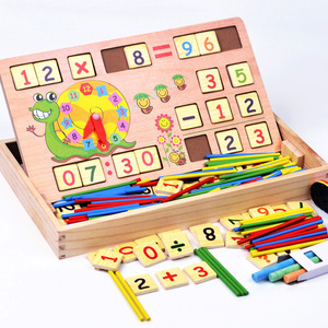 Palo de conteo multifuncional Caja de juego de conteo de colores para niños Reloj Juguete de educación temprana digital - Product Image 5