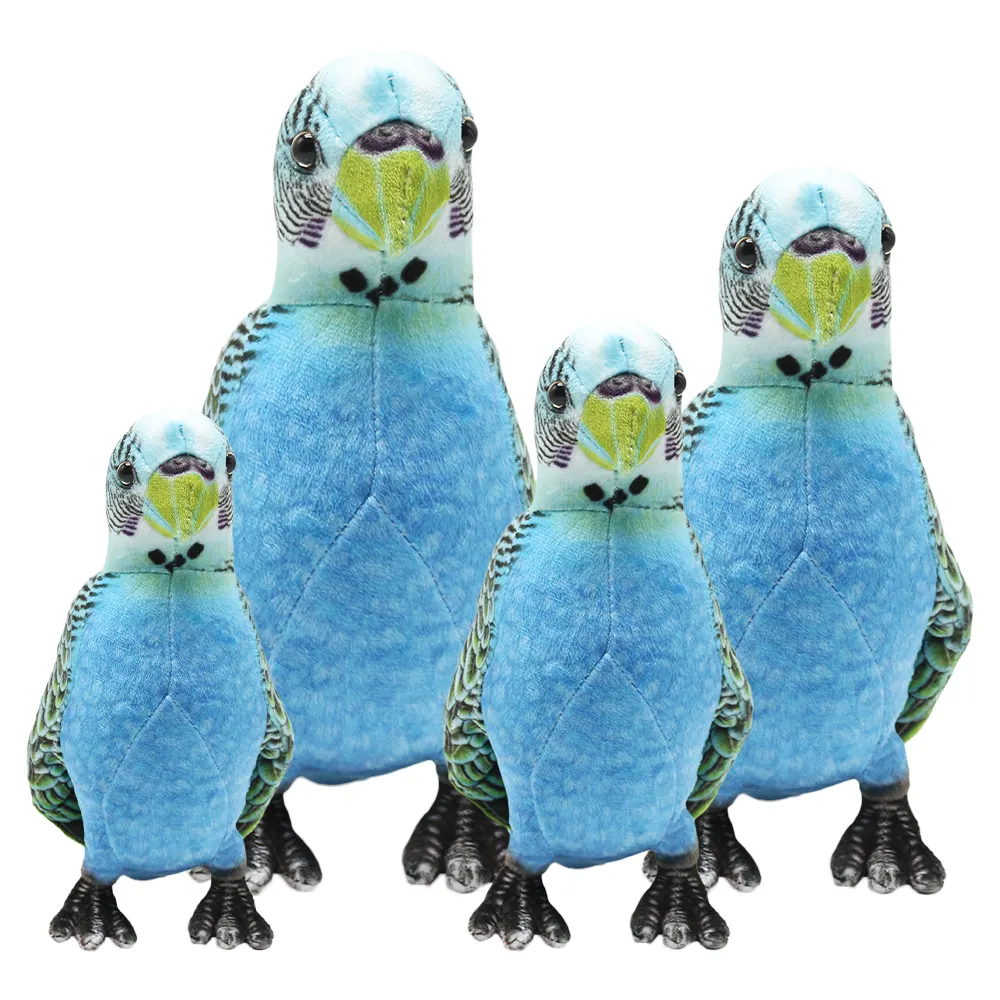 Simulazione creativa giocattoli di uccelli animali imbalsamati realistica simulazione peluche pappagallo blu giocattolo