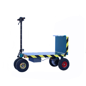 Portable Folding <strong>Electric</strong> <strong>Trolley</strong> Truck with Seat Durable Steel Wood Flatbed <strong>Trailer</strong> for Transport Tool Usage Hand Cart <strong>Trolley</strong>