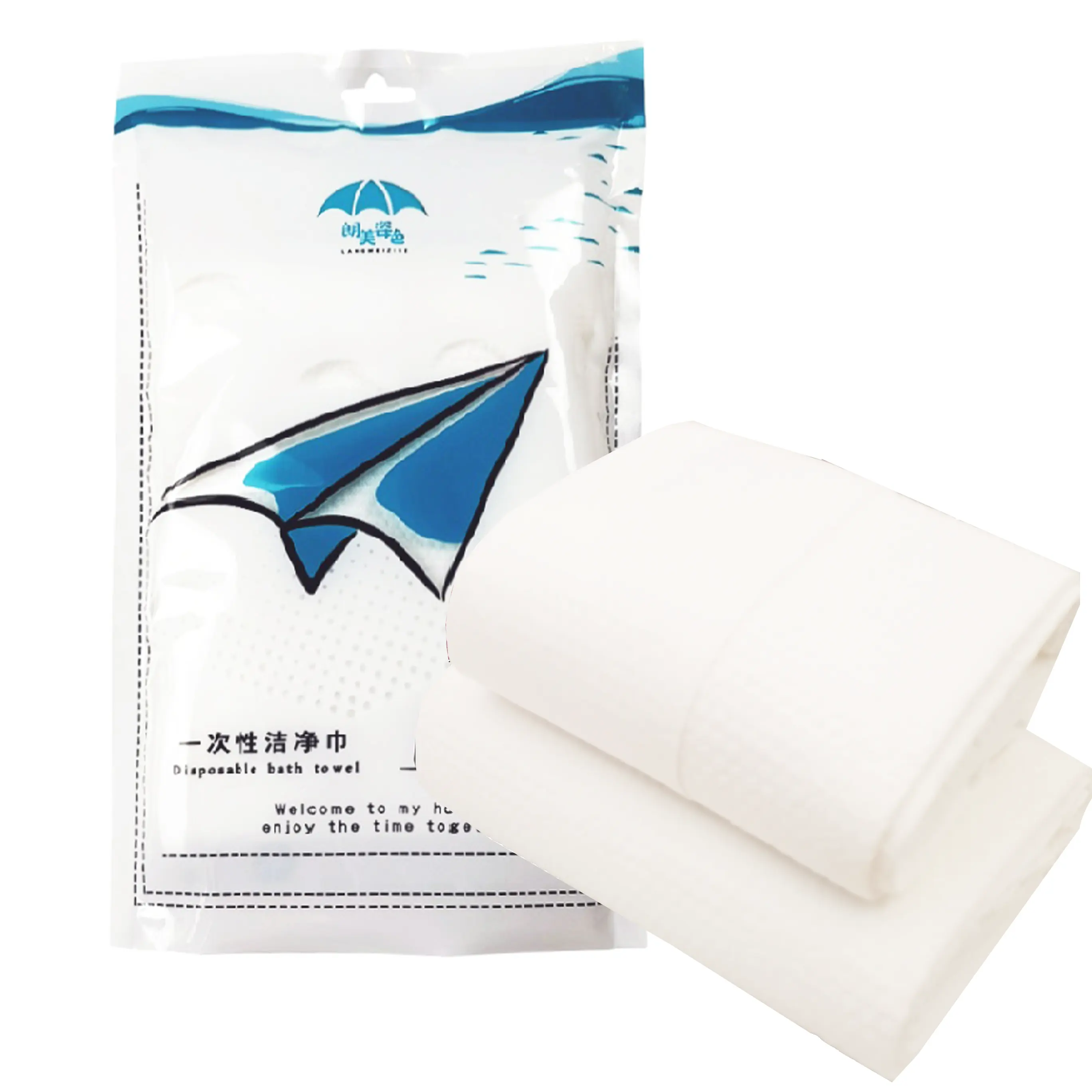 2 piezas de tela no tejida 100% viscosa toalla desechable para envolver el cuerpo, toalla de ducha desechable, juego de toallas de baño desechables