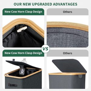 Addreenプラスチックボトルバスケット100Lキッチンリサイクルビン大容量、取り外し可能で再利用可能なインナーバッグ付き - Product Image 6