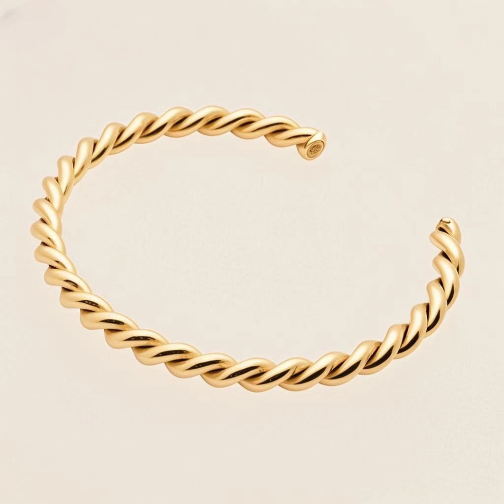 32-D-2 Golden Twist Bracelet