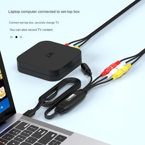 Tarjeta de captura de vídeo USB, conector RCA Plug-and-Play, captura de señal de datos AV, Compatible con Android WIN11, resolución de 1080p, HDTV, PVC - Product Image 4