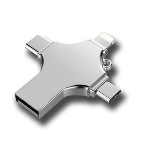 แฟลชไดรฟ์ USB แบบ4-in-1อเนกประสงค์4GB ถึง32GB สำหรับโทรศัพท์และแล็ปท็อปที่มีอินเตอร์เฟส2.0 USB ดีไซน์ใหม่ - Product Image 1