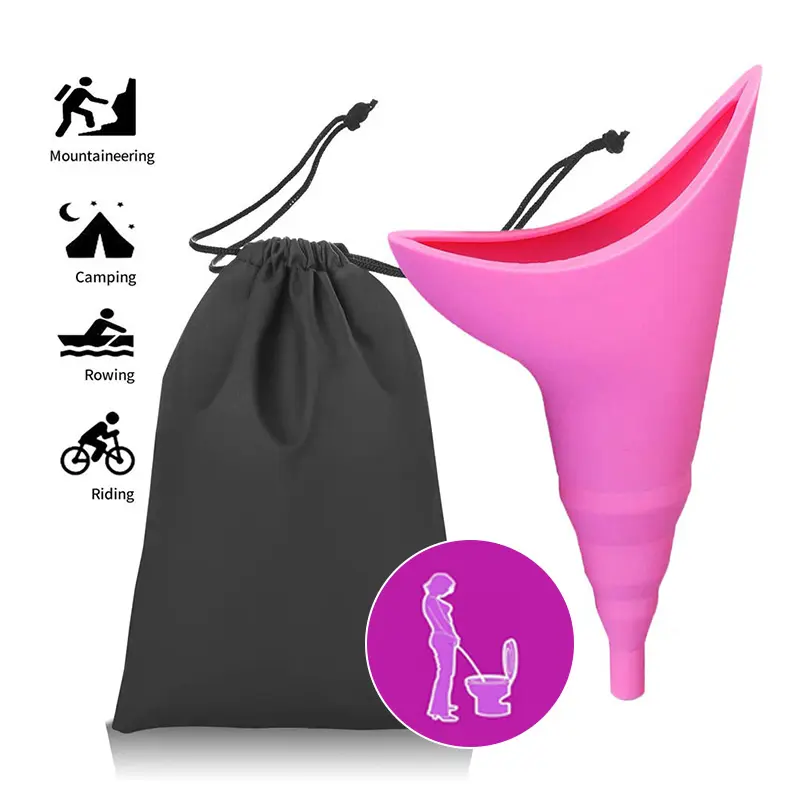 Amazon Offre Spéciale Silicone Pipi Entonnoir Permanent Uriner Dispositif Camping Portable Coin Femmes En Plein Air Femelle Urinoirs