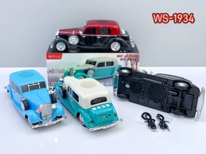 WS-1934 GIS Sedan เป็นลำโพงบลูทูธไร้สายแบบคลาสสิกสำหรับรถยนต์พร้อม TF USB FM แฮนด์ฟรี TWS selfie ไฟ LED ชนิด C - Product Image 2