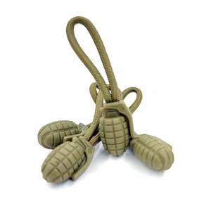 Bán Buôn Sang Trọng Silicone Dây Kéo Tab Quân Sự Màu Xanh Lá Cây Nhựa Dây Kéo Kéo Cho Ba Lô Quần Áo Túi Xách-Sử Dụng Đa Năng - Product Image 4