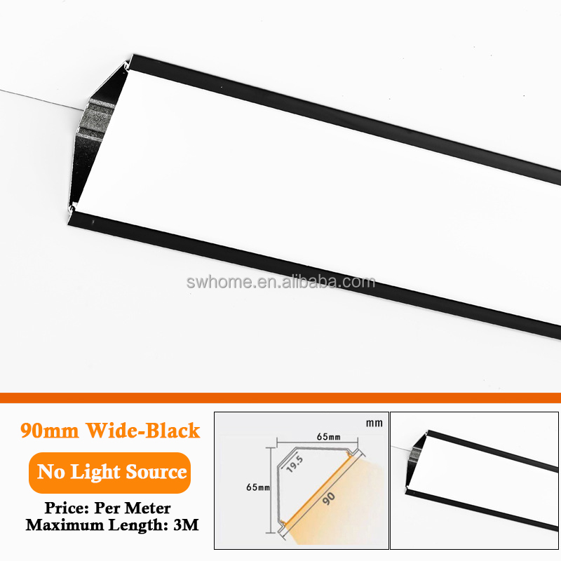 90mm wide black (excluding light source)