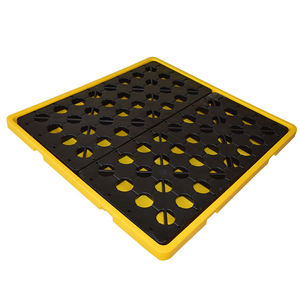 Endüstriyel depolama için 4 yollu giriş geri dönüştürülmüş çelik PP malzeme ile 100% HDPE dökülme muhafaza tepsisi tek yüzlü Euro palet - Product Image 2
