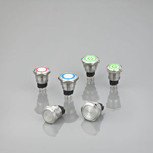 Elewind 19mm 1NO1NC Momentary Push Button <strong>Switch</strong> With LED Ring Light PM195F-<strong>11E</strong>/S - Product Image 5