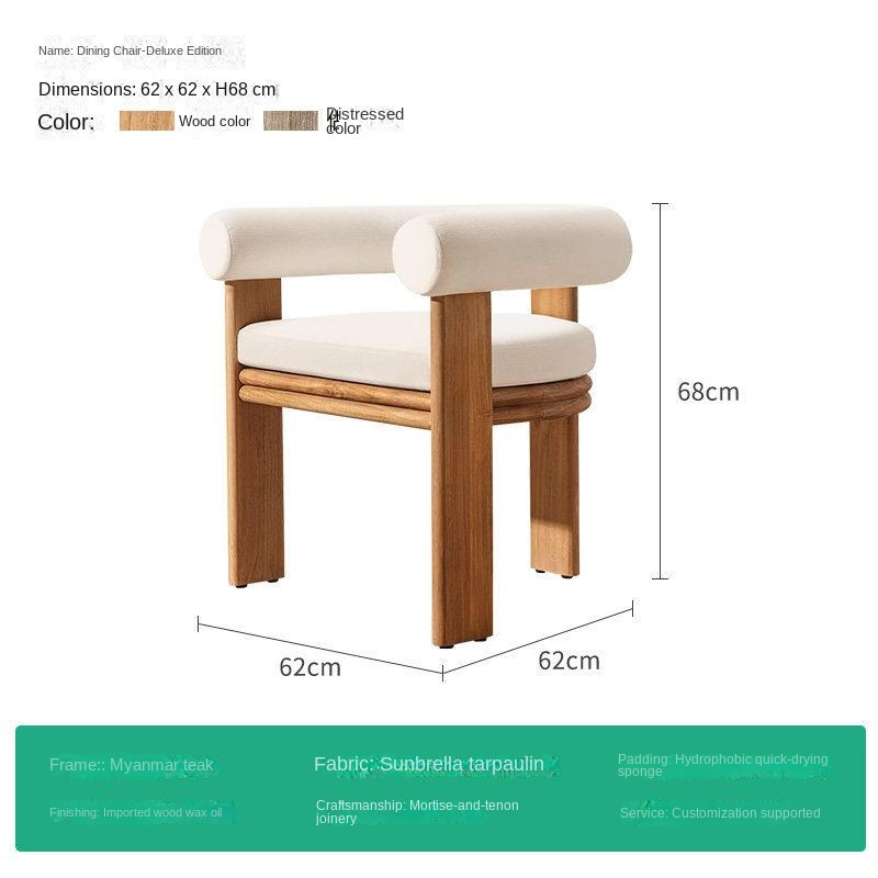 Chaise de salle à manger (teck du Myanmar) édition Deluxe