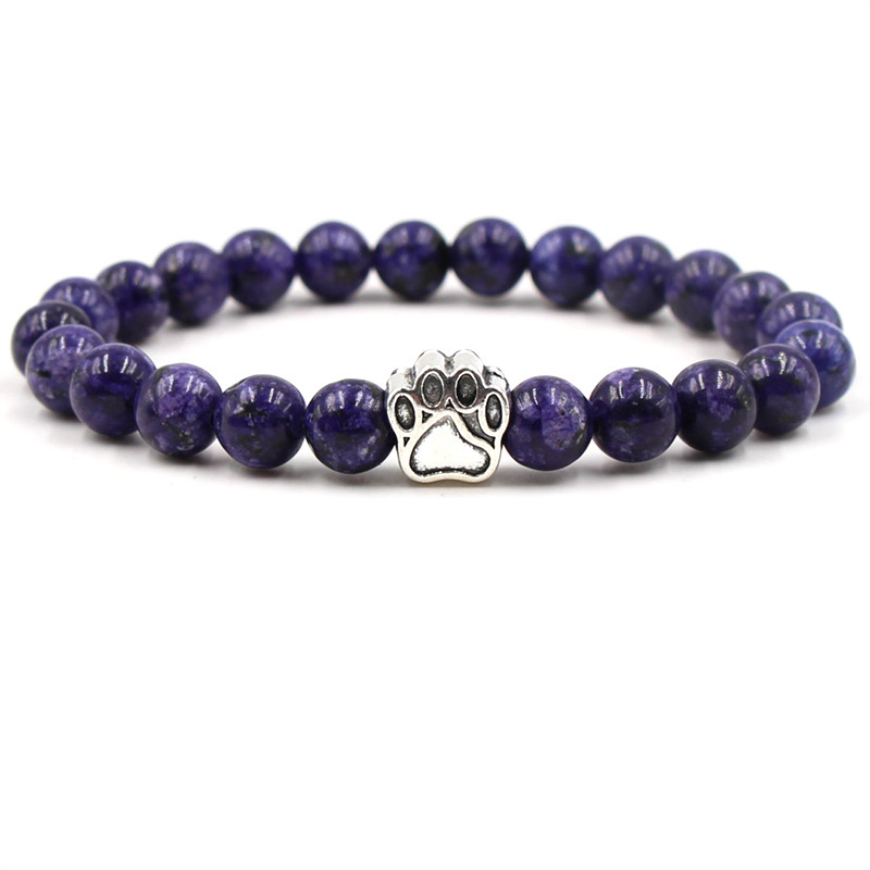 Perles lumineuses violet argenté