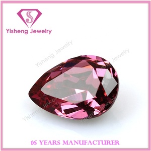 Brilliant 9mm Rose Color <span class=keywords><strong>Lab</strong></span> Erstellt synthetische Rubin Korund Edelsteine High Heat Loose Pear Herz Oval Square Cut für Schmuck