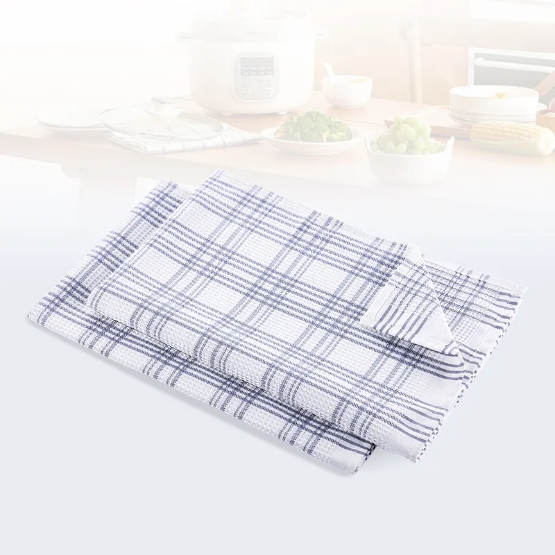 Factory Wholesale 2024 New microfiber waffle towels strong absorbent kitchen cleaning cloth household napkins