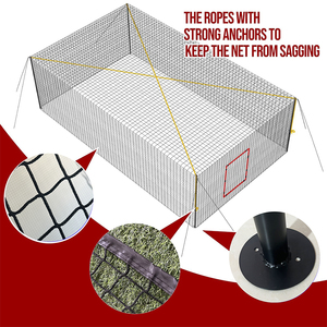 Tragbarer Baseball- & Softball-Schlagkäfig 22 Fuß x 12 Fuß x 8 Fuß mit Öffnung für <span class=keywords><strong>Pitching</strong></span>-Maschine, Schlagkäfig-Netz - Product Image 2