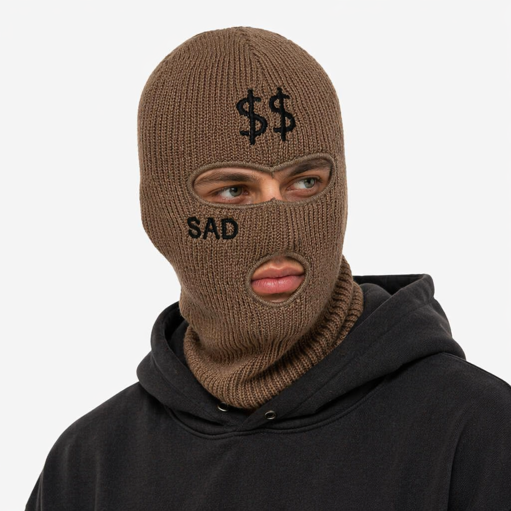 Caqui oscuro bordado estilo americano