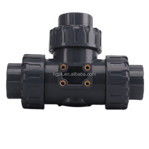 DN15-100 3路聚氯乙烯球阀1/2英寸塑料球阀t型PPH PVDF - Product Image 2